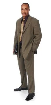 Professionalstanding on white Foto stock