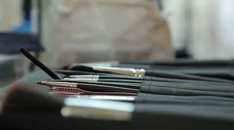 Professionnal make up brush being used Stock Footage 26751149