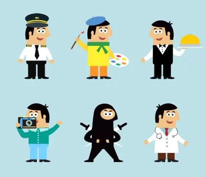 Professions icons set Stock Illustration