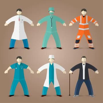 Professions set of medical doctors イラスト素材
