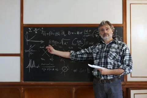 Professor blackboard formula Stock Photos