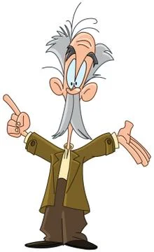 Professor cartoon Illustrazione stock