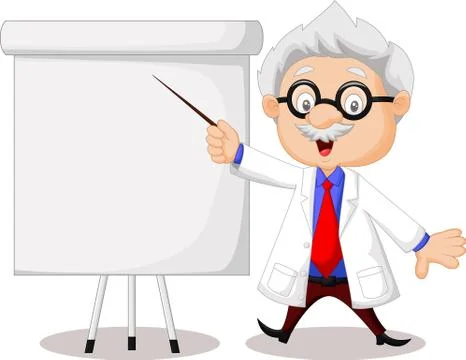 Professor cartoon teaching Stock Illustration