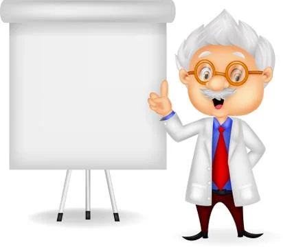 Professor cartoon teaching Stock Illustration