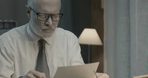 Professor checking his work and typing Stock Footage 151175468