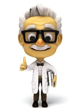 Professor holding  a book Stock Illustration