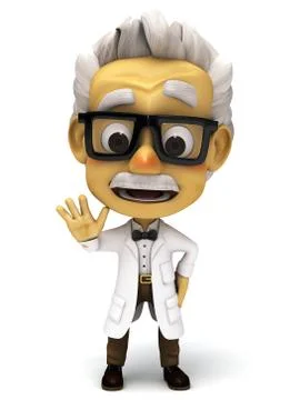 Professor looking mad Stock Illustration