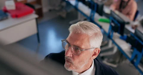 Professor, man and writing on board for education, curriculum and learning in Stock Footage 280873361
