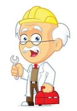 Professor mechanic Stock Illustration