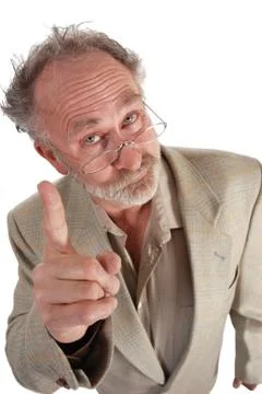 Professor pointing Foto stock