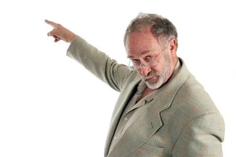 Professor pointing Foto stock