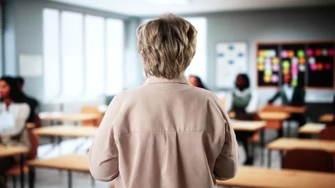 Professor Teacher Classroom Teaching Students Stock Footage 297515499