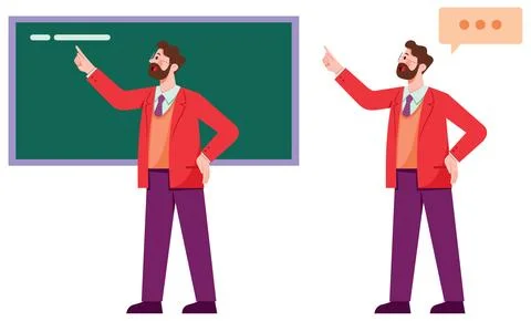 Professor on White 库存插图