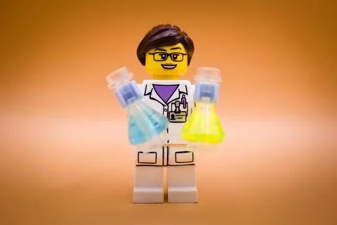 Professor at work in her lab. Stock Photos