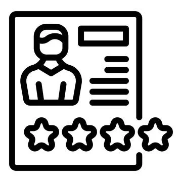 Proficiency professional background icon outline vector Stock Illustration