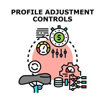Profile adjustment controls concept vector icon イラスト素材