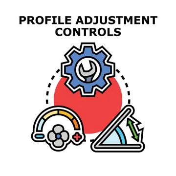 Profile adjustment controls set up concept Stock Illustration