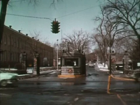 A profile of the Army Weapons Command Center in Rock Island, Illinois in the Stock Footage 75324237