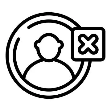 Profile attack icon outline vector. Internet account Stock Illustration