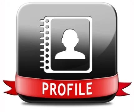Profile button Stock Illustration
