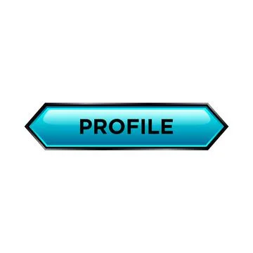 Profile button website vector template Stock Illustration