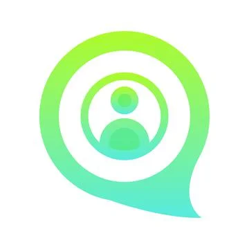 Profile chat gradient logo design template icon Stock Illustration