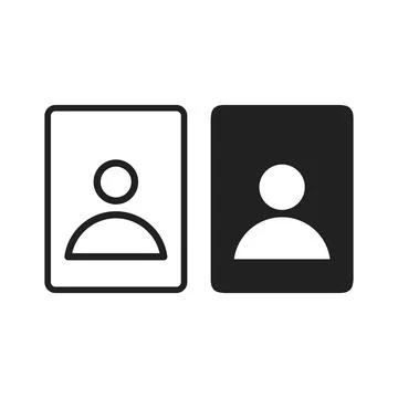 Profile check icon flat design. Stock Illustration