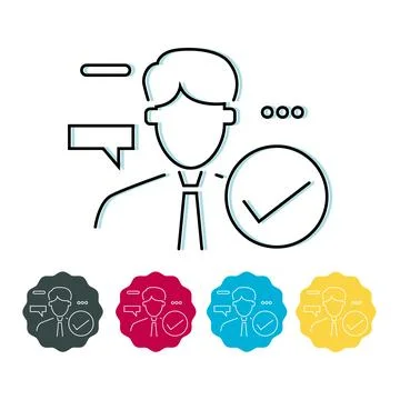 Profile Check - Interview Candidate - Icon Stock Illustration