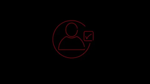 Profile with check mark icon. user account accepted symbol and animated video Stock Footage 292901327