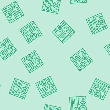 Profile deactivated line seamless pattern Stock Illustration