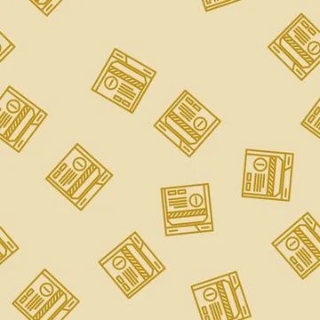 Profile deactivated line vector seamless pattern Stock Illustration