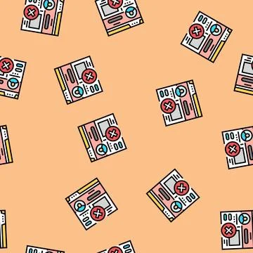 Profile deactivated vector seamless pattern Stock Illustration