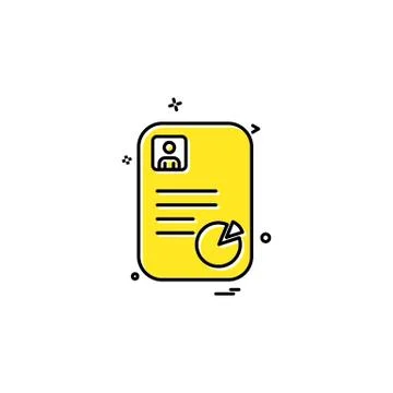 Profile document design vector Ilustración de archivo