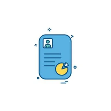 Profile document design vector Stock Illustration