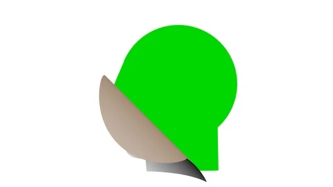 Profile Drawing of Man Is Ripped and Green Area Appears Behind Stock Footage 88328696