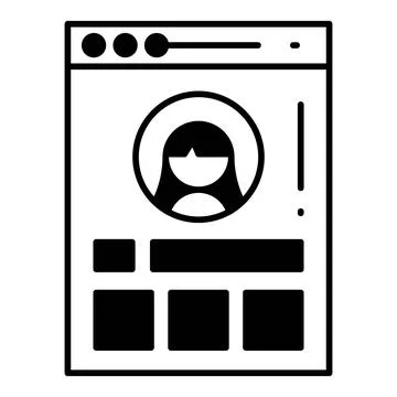 Profile Dualtone Icon Stock Illustration