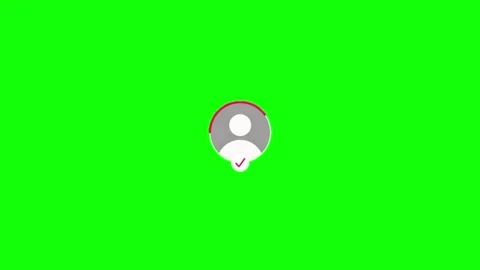 Profile follow green screen icon animation video editing channel growth Stock Footage 345602472