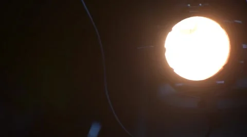 Profile Halogen Spotlight for Stage, Slider Dolly Movement Stock Footage 48000403