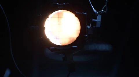 Profile Halogen Spotlight for Stage, Slider Dolly Movement Stock Footage 48000405
