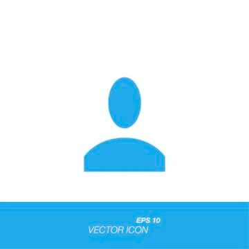 Profile icon in flat style isolated on white background. Stock Illustration