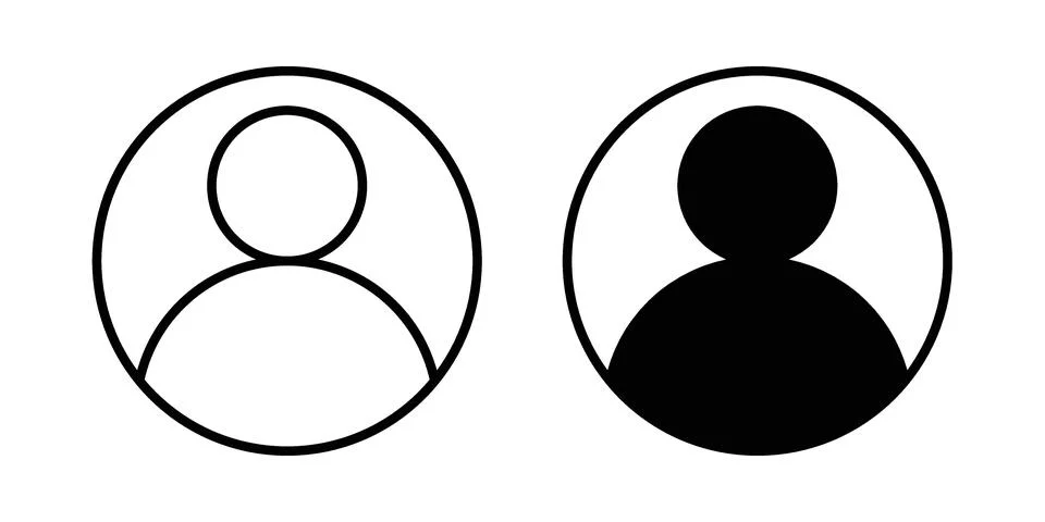 Profile icon graphic element. web icon set Illustrazione stock