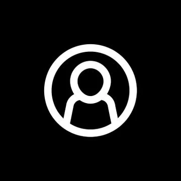 Profile icon for simple flat style ui design Stock Illustration