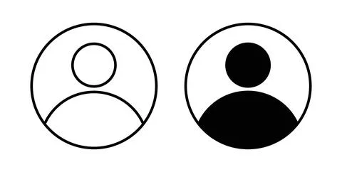Profile icon. Style is flat and line symbol Illustrazione stock