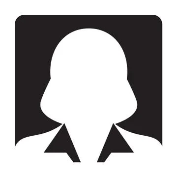 Profile icon vector female user person avatar symbol for business in flat color Stock Illustration