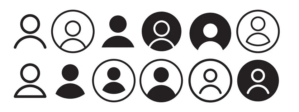 Profile Icon vector set collection for web Stock Illustration