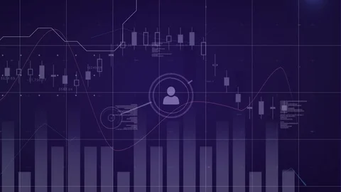 Profile icons with different graphs and program codes 動画素材 112027009