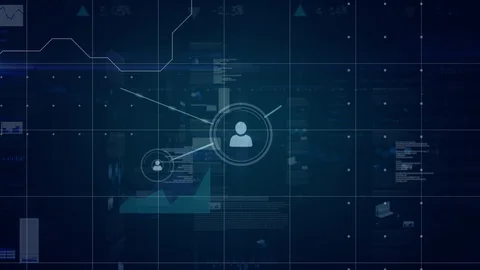 Profile icons with program codes and graphs Stock Footage 112035074
