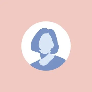 Profile image of female avatar Illustrazione stock
