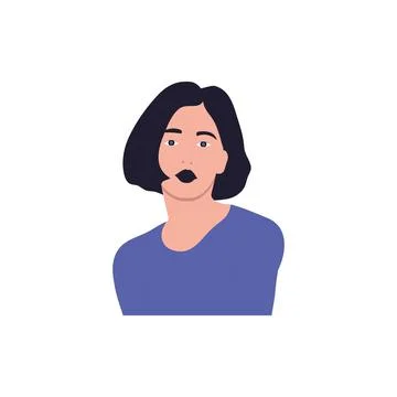 Profile image of female avatar Illustrazione stock