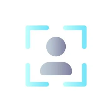 Profile image flat gradient color ui icon Illustrazione stock